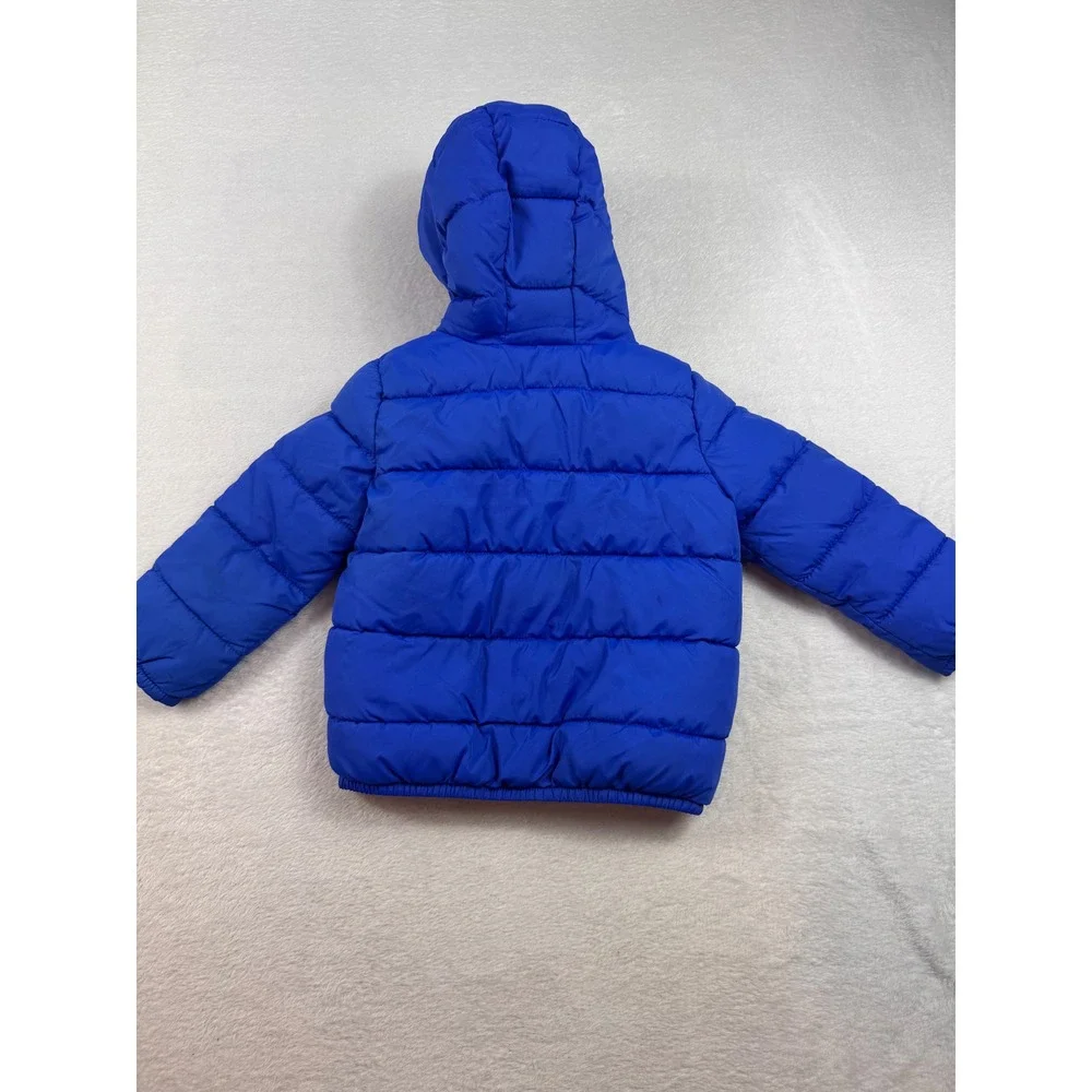 The Childrens Place Boys Blue Hooded Puffer Jacket Size 3T RN59284 CA40465